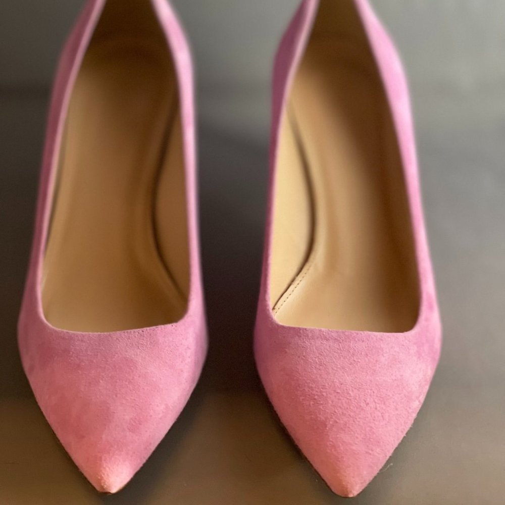 COPY - JCrew Dulci Suede Kitten Heels in Orchid
